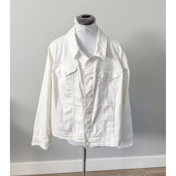 Lane Bryant White Denim Jacket - Picture 1 of 9